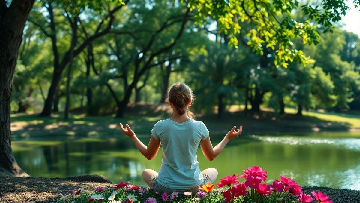 Pessoa praticando mindfulness para fortalecer autoconhecimento e saúde mental
