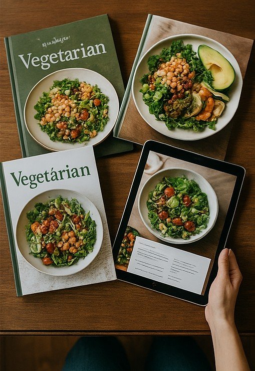 Prato vegetariano completo e equilibrado com legumes e proteína vegetal