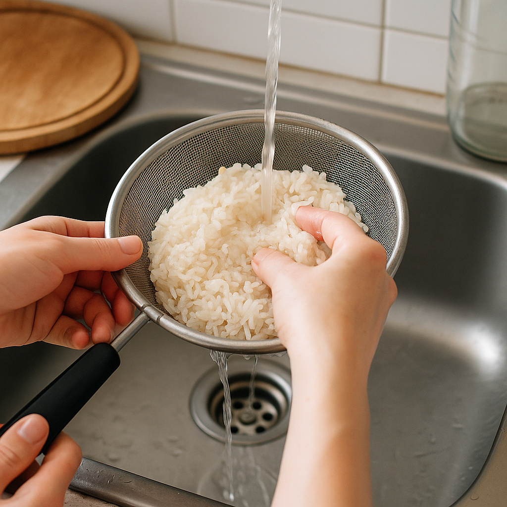 Cozinha caseira com preparo organizado, remetendo a hábitos saudáveis na rotina