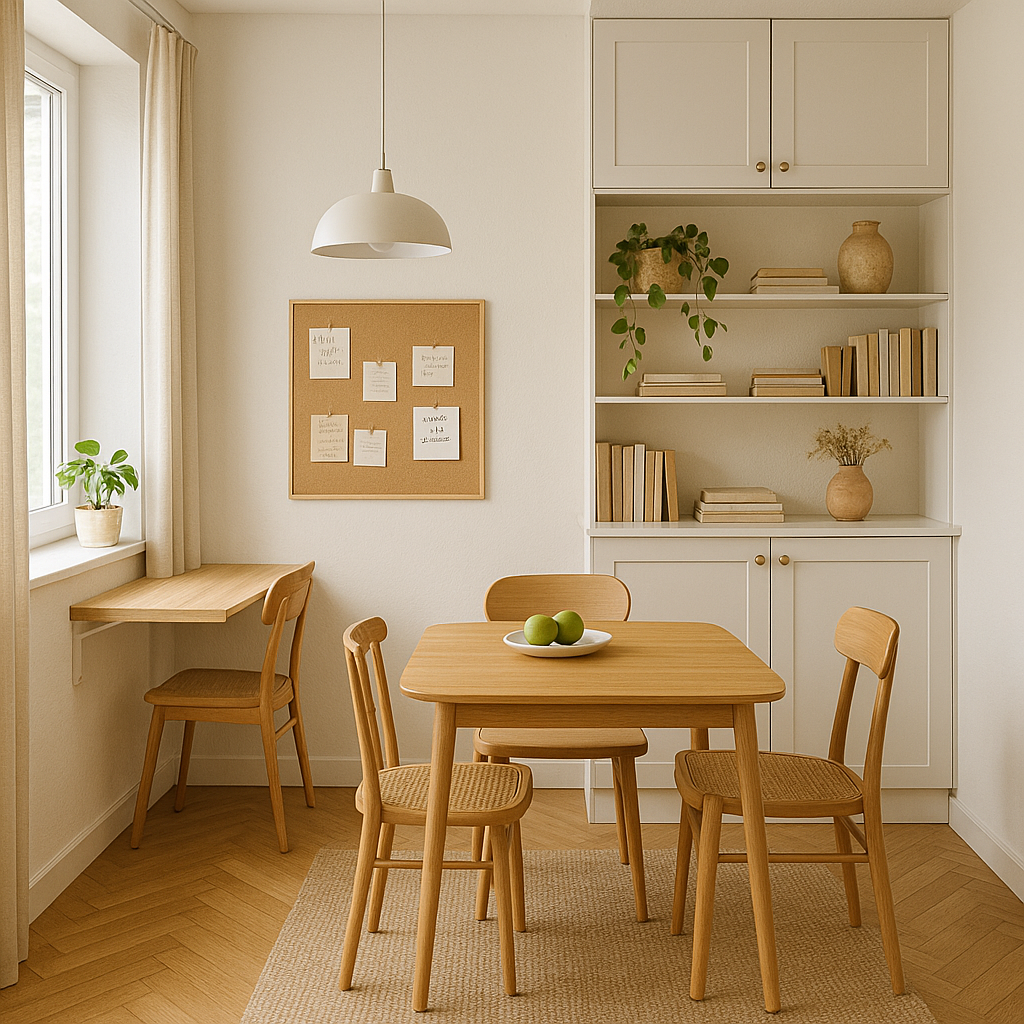 Sala pequena decorada com estilo e funcionalidade