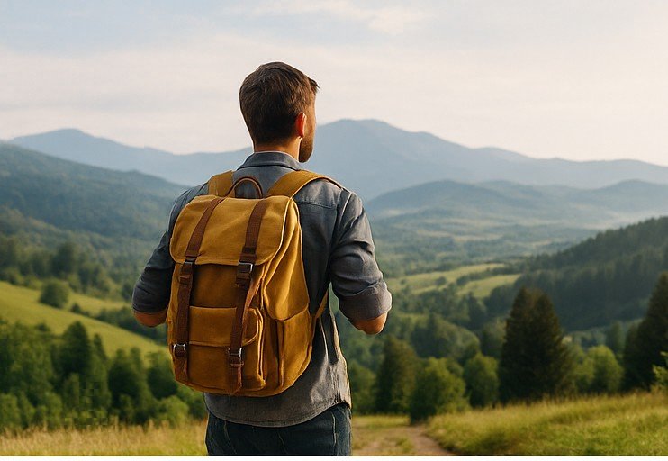 Turistas em parque público aproveitando passeio gratuito