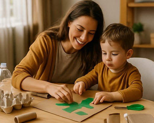 Processo criativo com materiais recicláveis