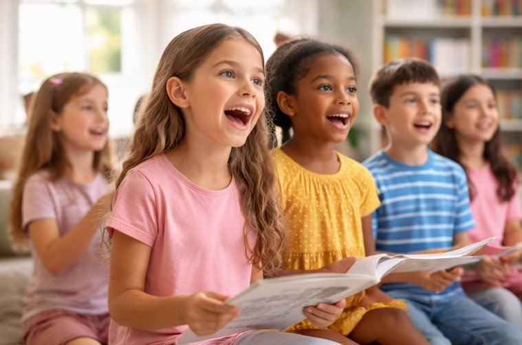 criança tocando instrumento desenvolvendo aprendizado e coordenação