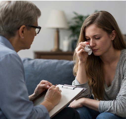Pessoa com expressão de cansaço emocional representando sintomas da depressão