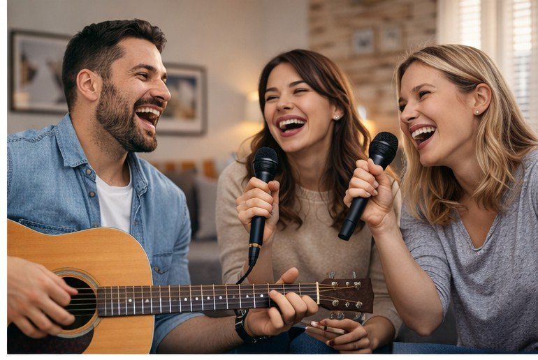 pessoas se conectando através da música