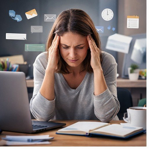 mental overload symptoms and brain reset concept