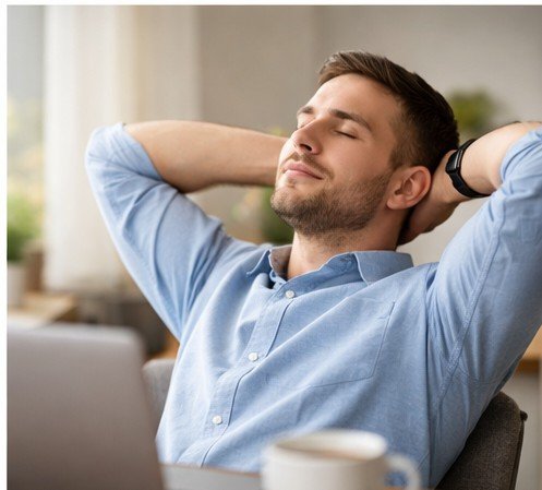 trabalhando com foco usando fones de ouvido