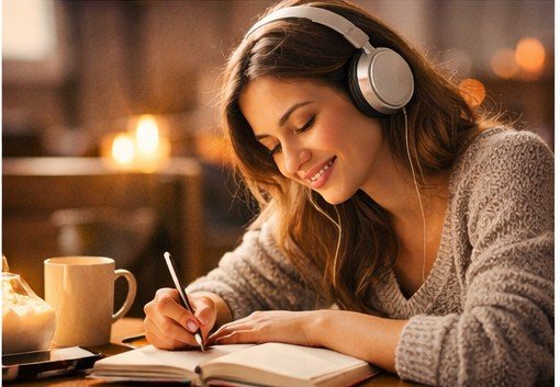 Homem tocando violão como forma de expressão emocional durante processo terapêutico