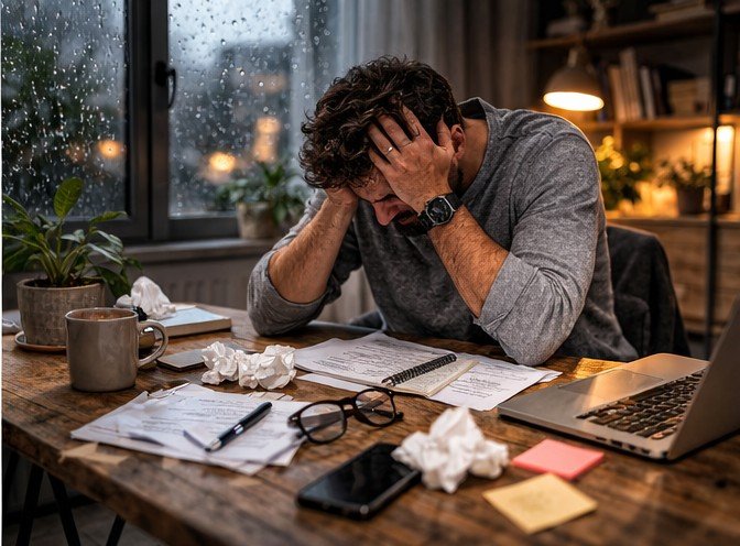 Pessoa conversando em ambiente acolhedor, representando apoio emocional e busca de ajuda profissional na depressão